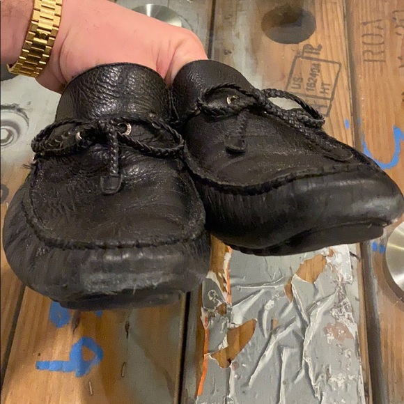 CALVIN KLEIN mens black leather loafers - Picture 5 of 6